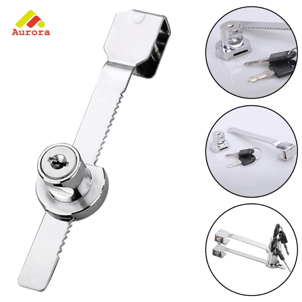 Kunci Geser Etalase Toko Sliding Glass Lock untuk Pintu Kaca Geser dan Lemari Display