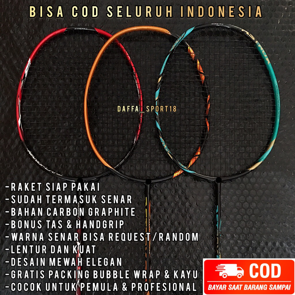 RAKET BADMINTON CARBONEX IMPOR - TERMURAH FREE TAS DAN GRIP