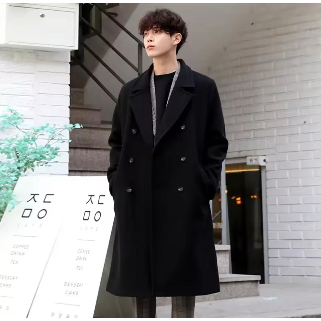 Coat Winter Wool Pria Tebal Premium 800 gram