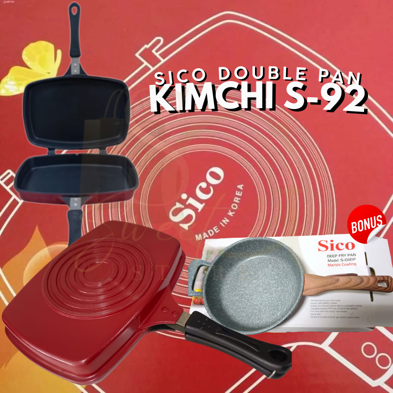 SICO | DOUBLE PAN Kimchi S-92 30 CM Made in Korea Anti Lengket Rekomendasi Panggangan Grill Bolak Ba