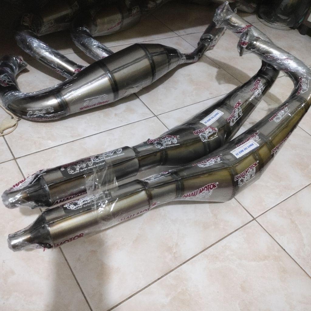 Knalpot Kolong Ahau Rx King Galvanis 3v3 Super Original Ahau Motor Racing