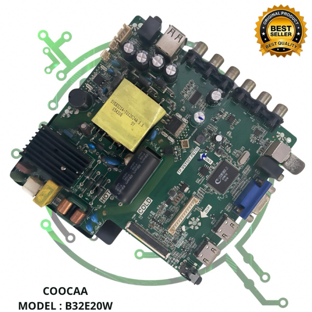 MB TV LED COOCAA 32E20W  Mainboard tv led coocaa 32e20 w  Mesin B32E20W  B 32E20 W
