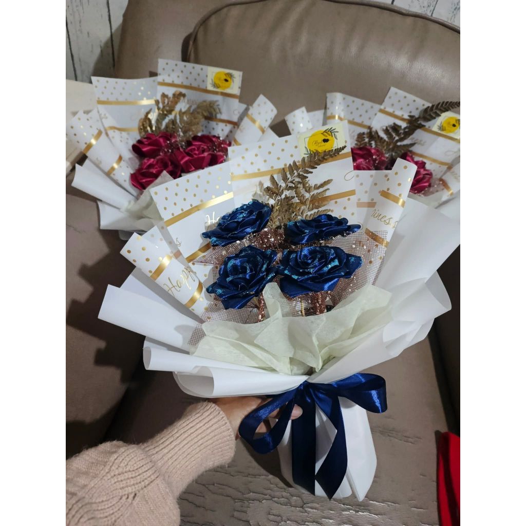 

Buket Bunga Pita Satin 4pcs size small