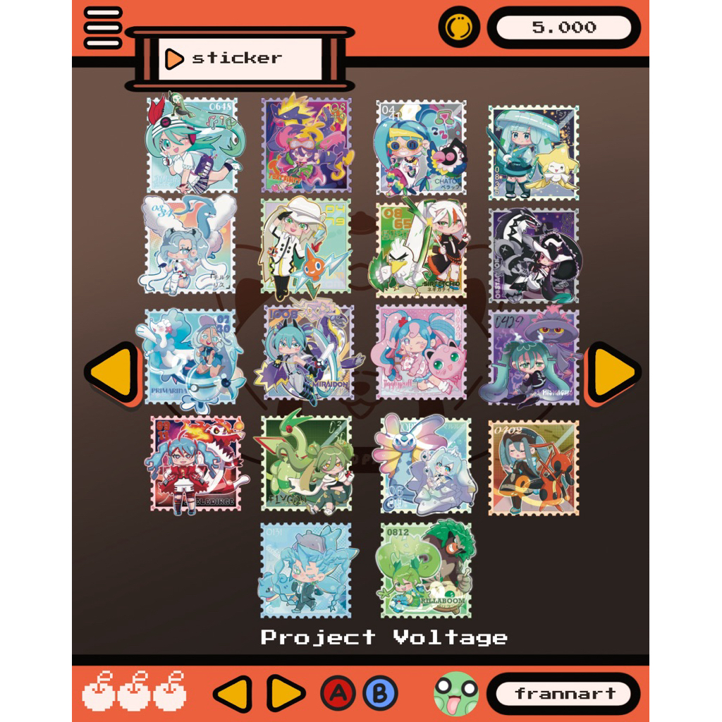 

imredpanda frannart project voltage miku x pokemon stiker