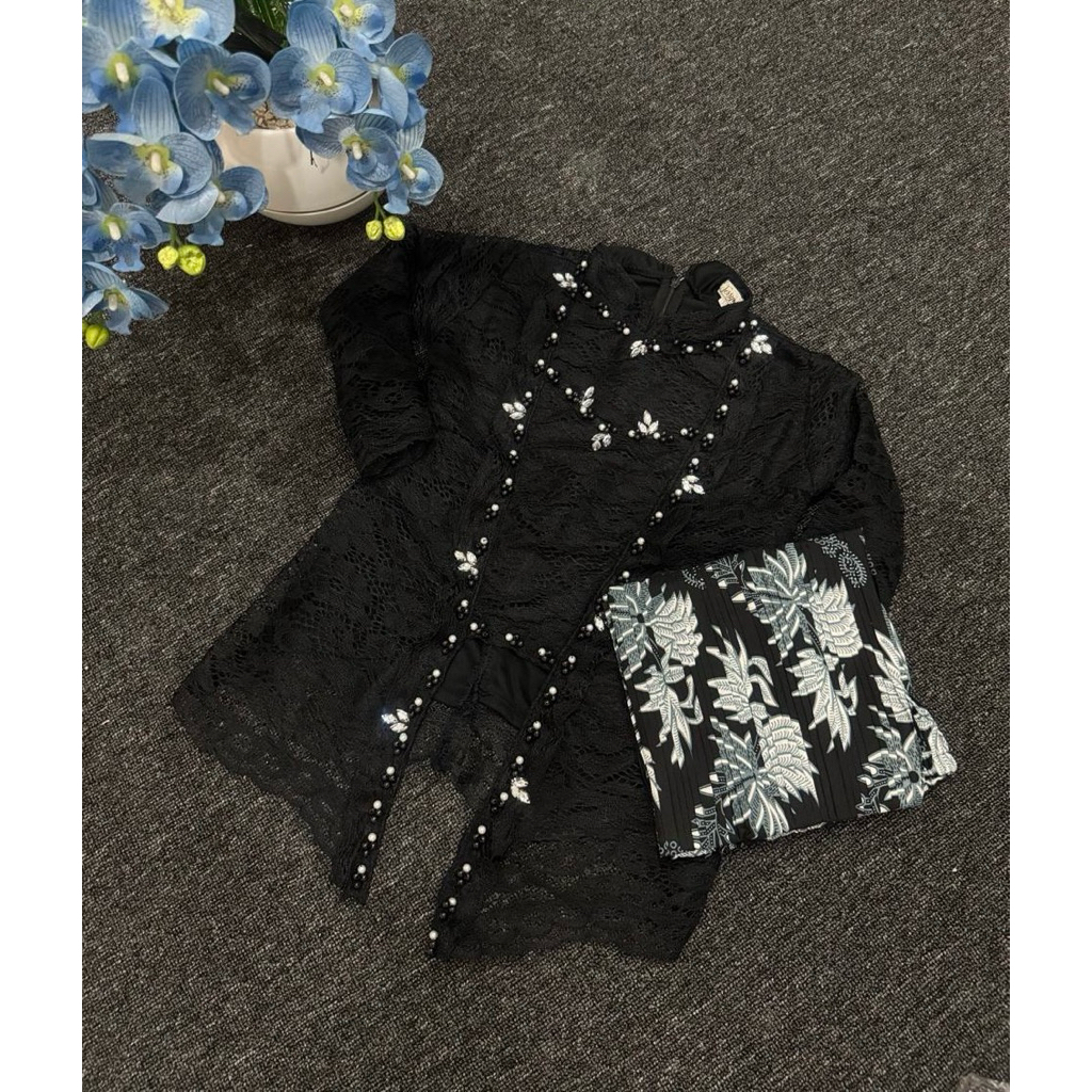 Terbaru  Setelan Kebaya Anak Perempuan Kebaya Brokat Anak TK-SD Kebaya Payet Kutubaru Baju Kebaya Wi
