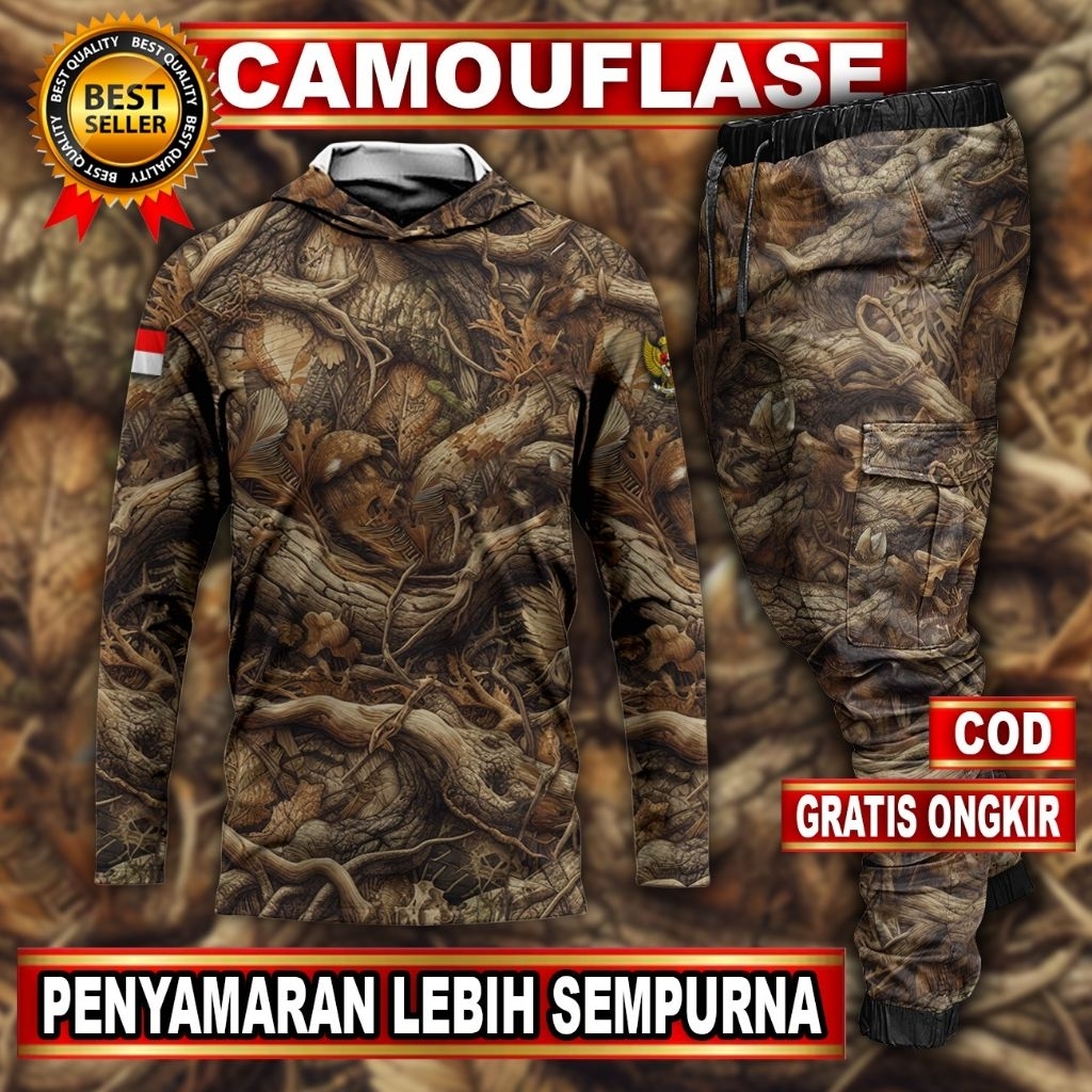 SETELAN BAJU CAMO HUNTING BERBURU | JERSEY CAMO HUNTING | BAJU CAMO HUNTING | BAJU CAMO | PAKAIAN BE