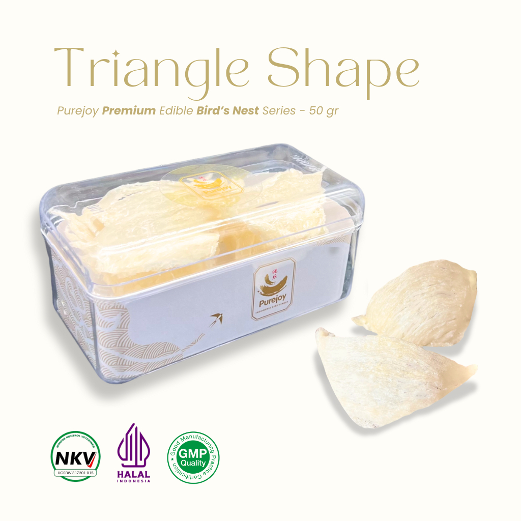 

Purejoy Premium Triangle Edible Bird's Nest Series - 50gr