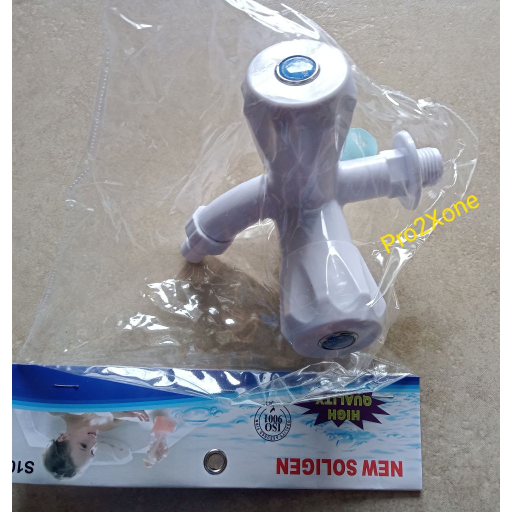 KRAN CABANG PVC SOLIGEN/ KRAN DOUBLE PVC SOLIGEN