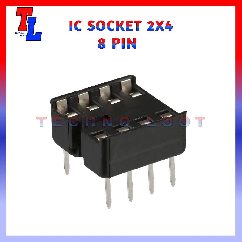 Soket Dudukan IC 8 Pin, IC Socket 8 Pin 2x4