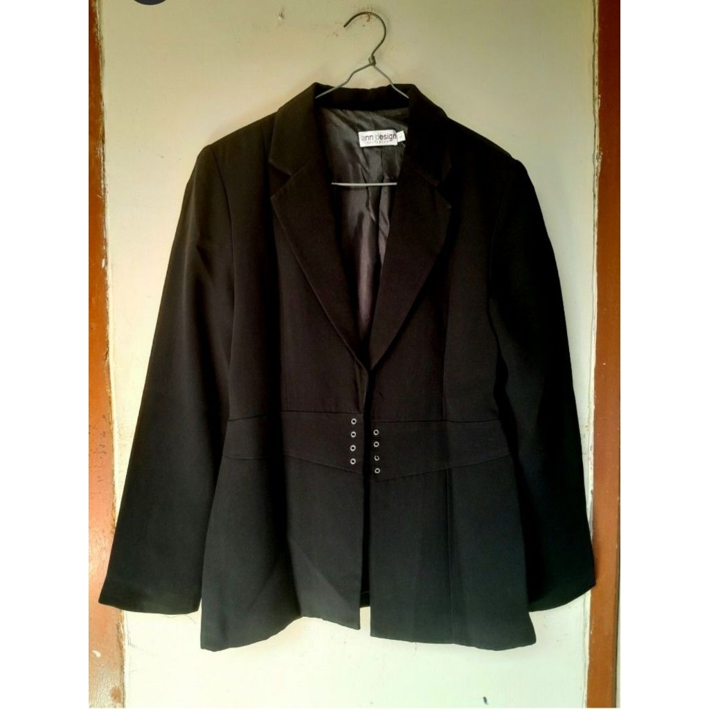 Blazer Hitam Balck Ann Design / Tag Connection matahari sogo atkey msmo thenblank