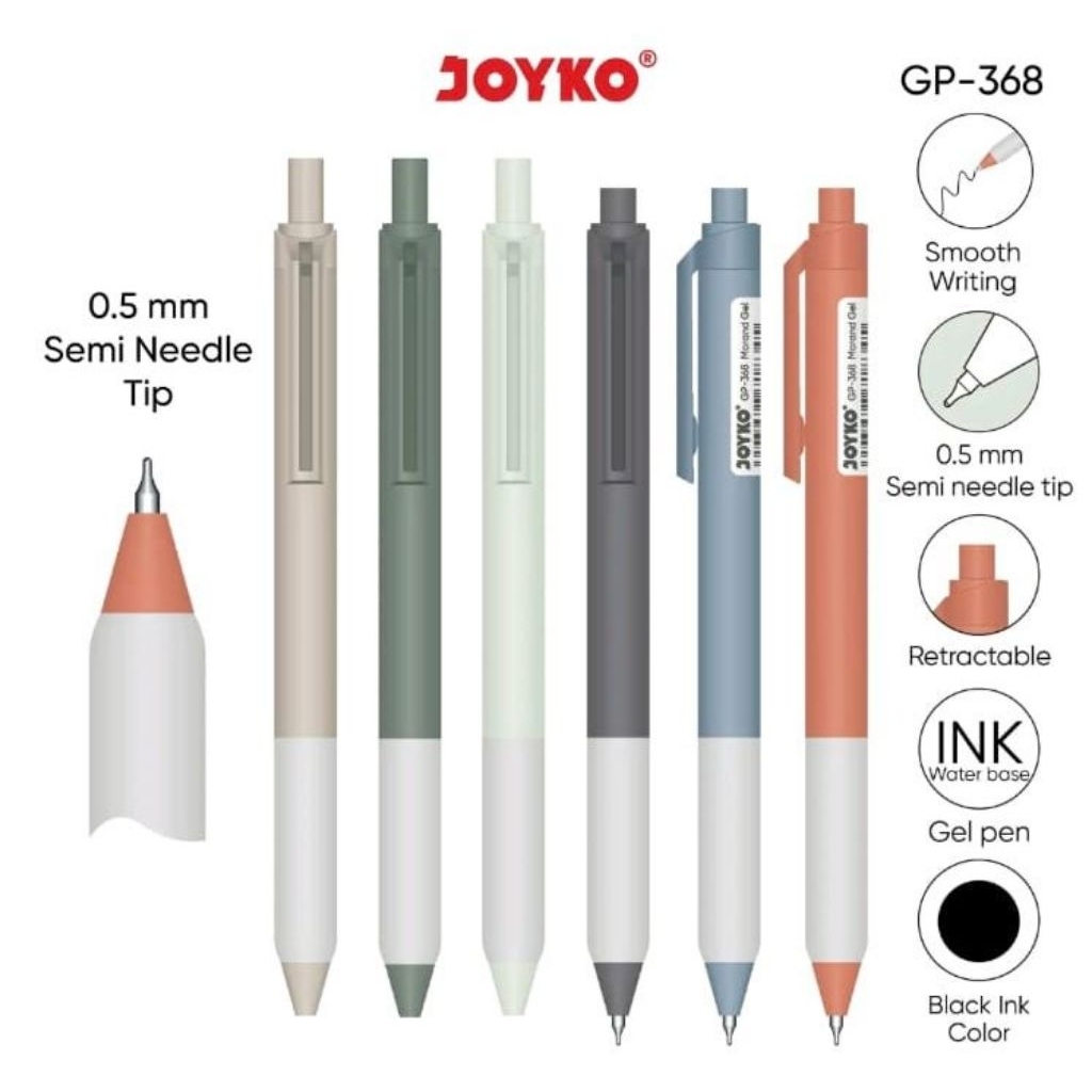 

Joyko Gel Pen Pulpen pena GP-368 Morand Gel Morandi Color 0,5 MM