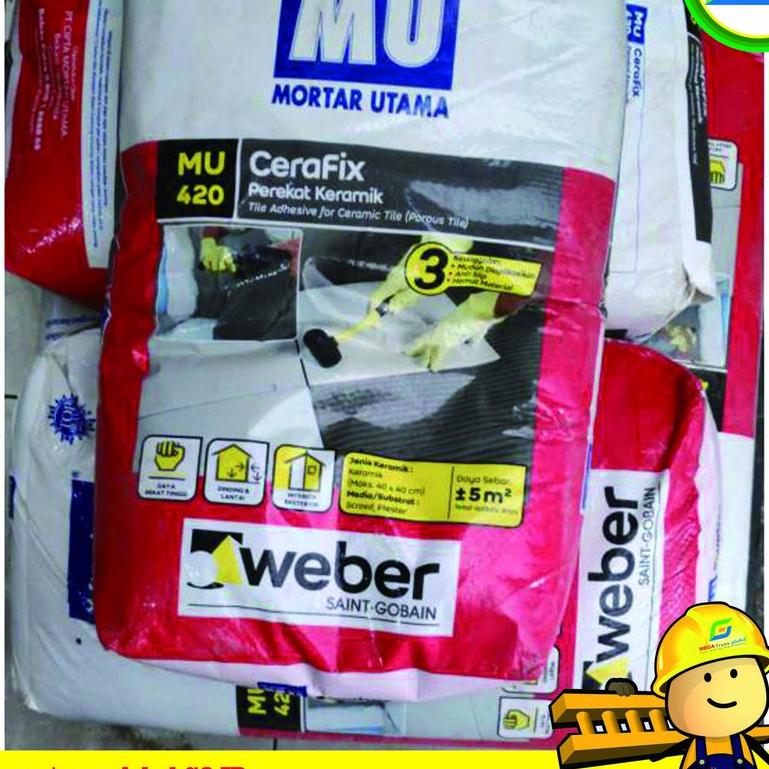 MU420 - Mortar Utama MU 420 Perekat Keramik - Material Bahan Bangunan