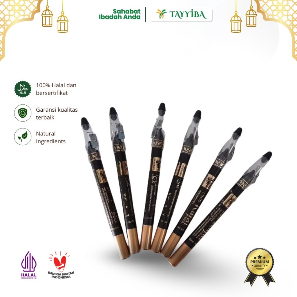 Kajal Pensil Celak Mata Arab – Celak Kajal Pensil – Celak Pensil Halal & Anti Luntur 1pcs