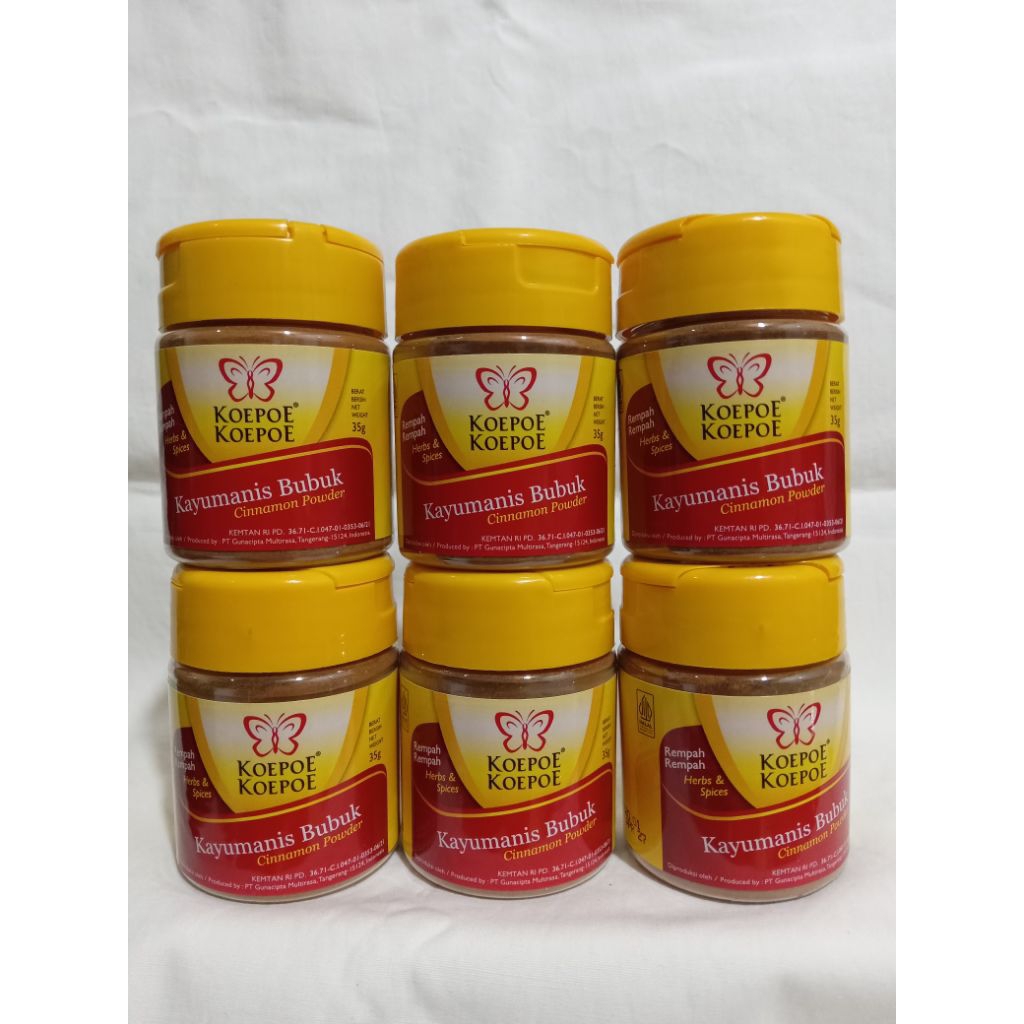 

Koepoe Koepoe Rempah Kayu Manis Cinnamon 35gr ( 1 pack isi 6 pcs)