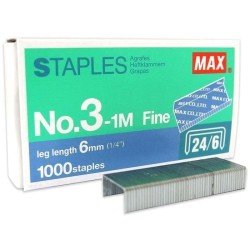 

MAX Nieces No.3 (24/6) Isi Staples – Refill Isi Stapler Standar