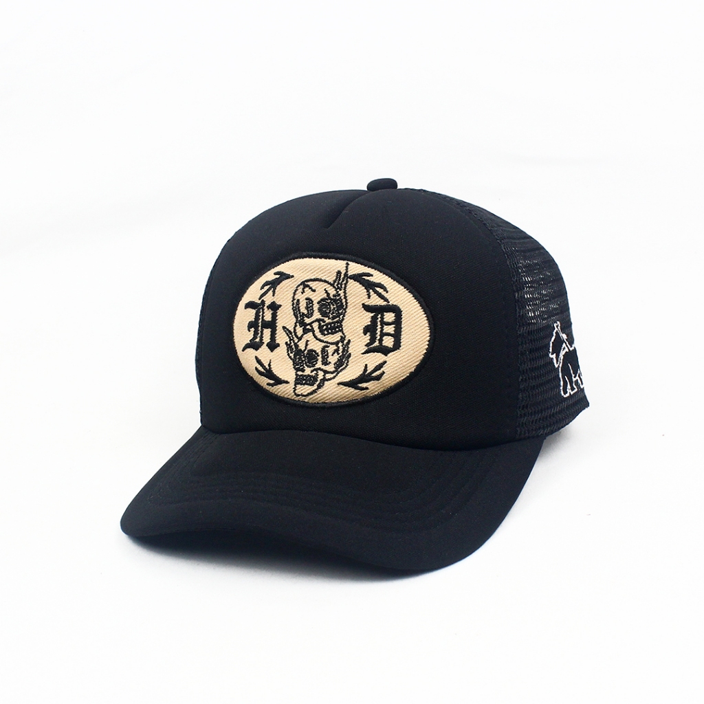 TOPI TRUCKER BORDIR ALLHOOD - SKULL  / Topi Bisbal / Topi Original Clothing / Topi Premium