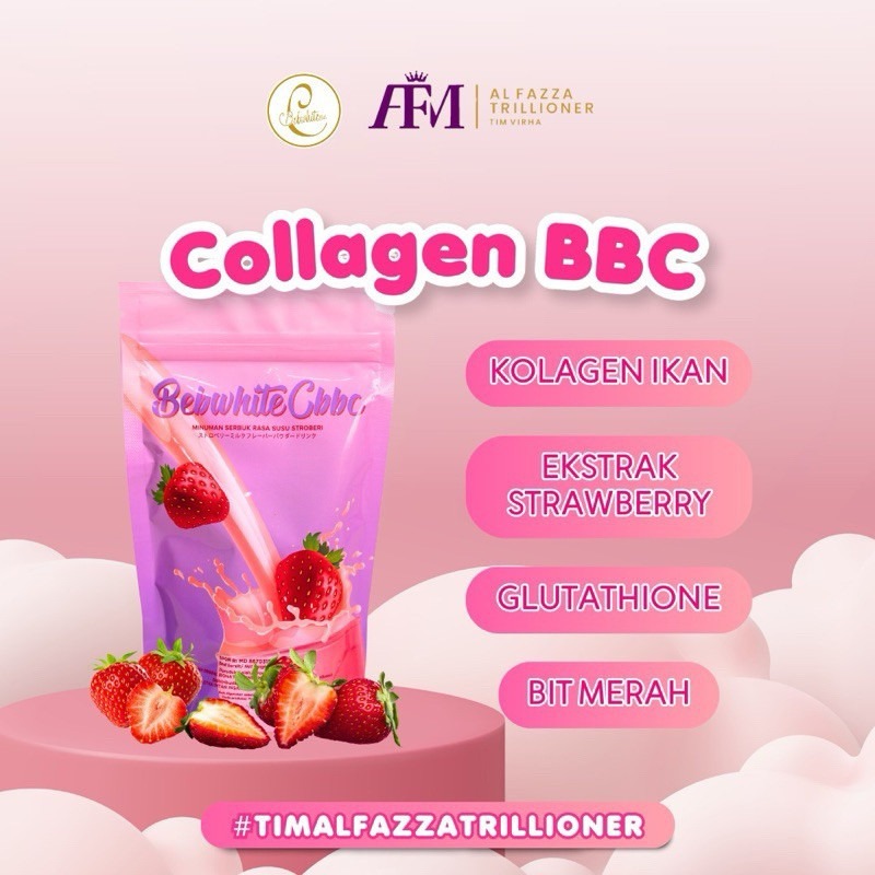 Collagen BBC Rasa Strawberry Kemasan Baru Insani Skincare Official Collagen bebwhite c rasa strawber