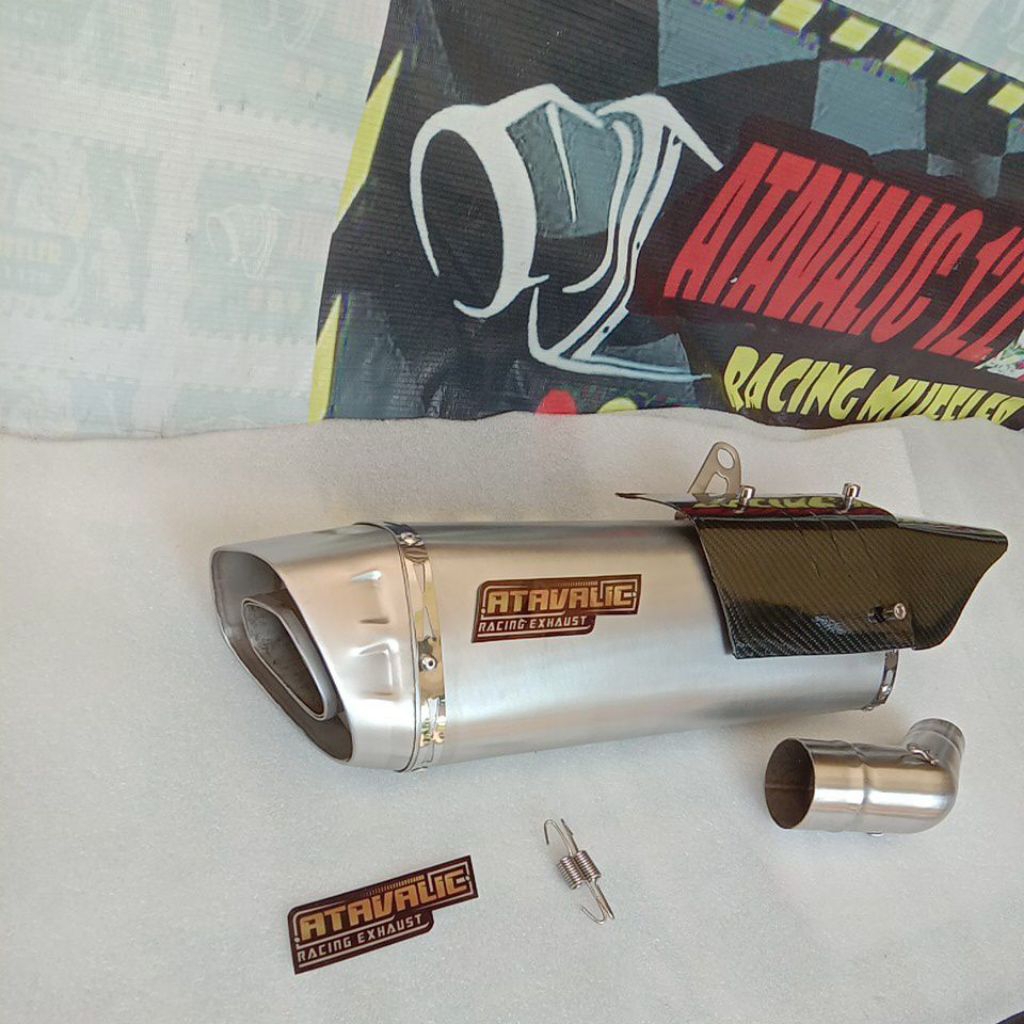 Knalpot Racing Akrapovic gp m1 Rossi by Atavalic +slipon free DB killer Ninja 250fi old Ninja 250fi 
