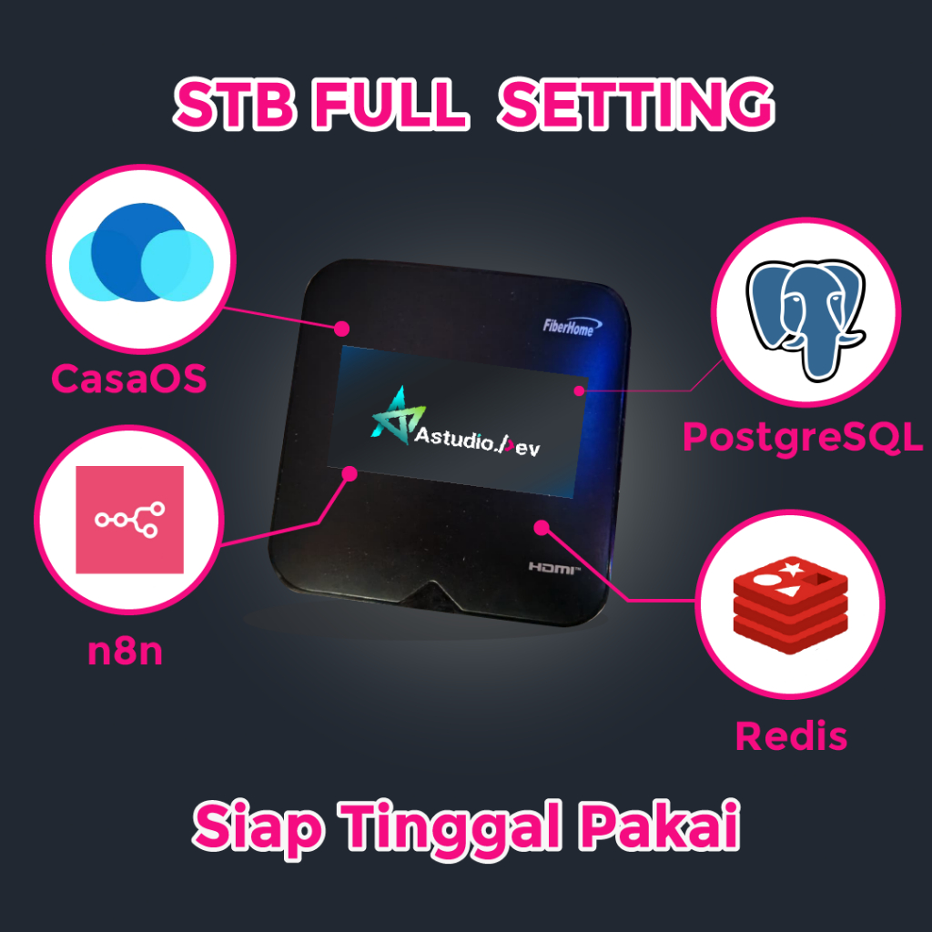 STB Ram 2gb Full Setting Casa Os dan n8n siap pakai
