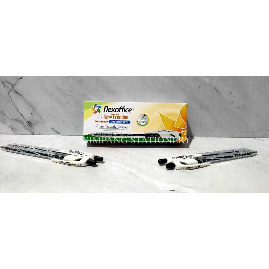 

Pulpen Bolpen Flexoffice Trendee 0.6mm Cetekan Hitam / DSN (12PCS)