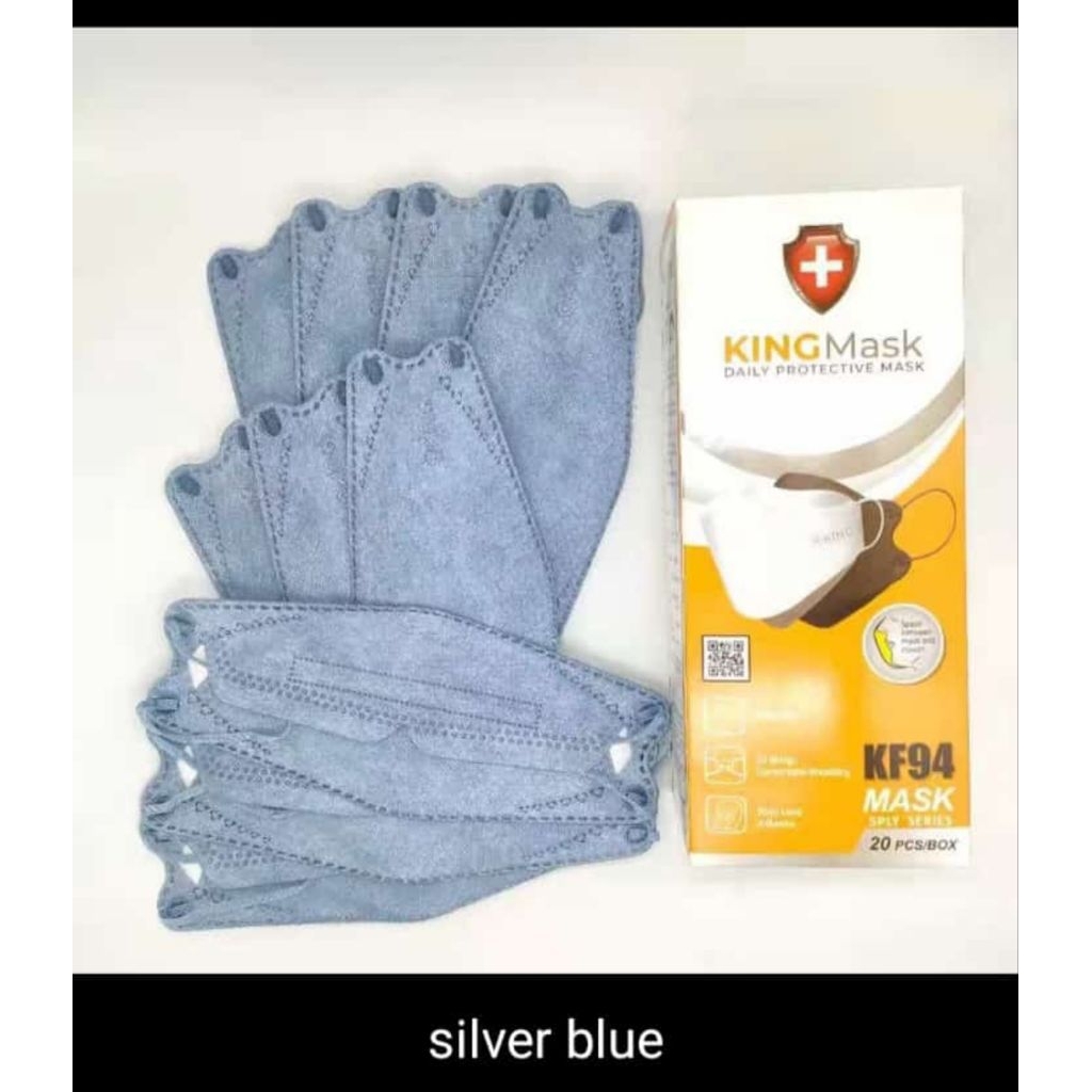 masker kf94 silver blue kingmask