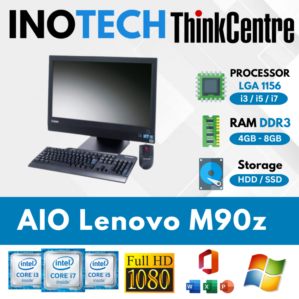 PC AIO Lenovo ThinkCentre M90z Core i3 / i5 / i7 Komputer All in One Murah Second Bergaransi