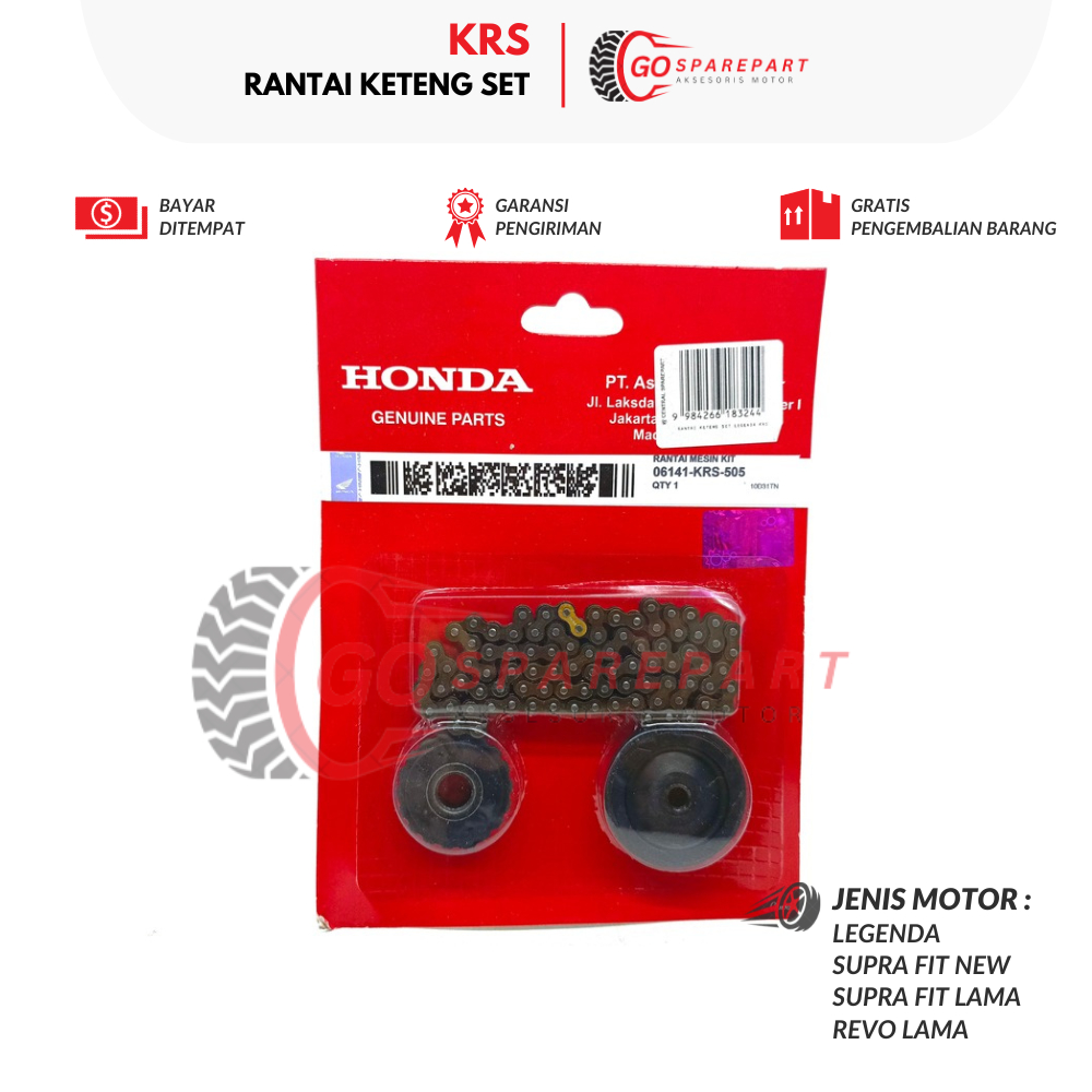 KRS RANTAI KETENG SET MOTOR HONDA LEGENDA / RANTAI KAMPRAT SET MOTOR SUPRA FIT NEW / KAMPRAT SET REV