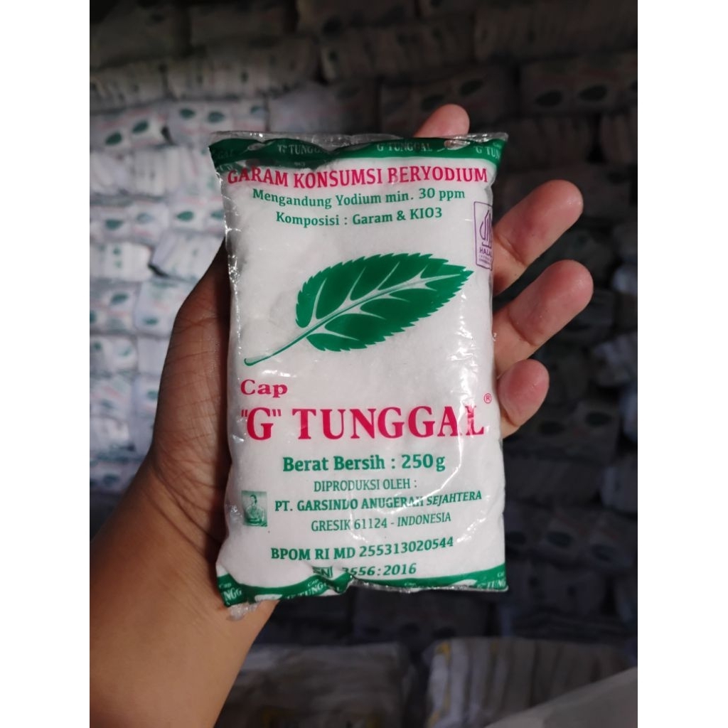 

GARAM DAPUR kemasan 250 gram murah cap Gtunggal
