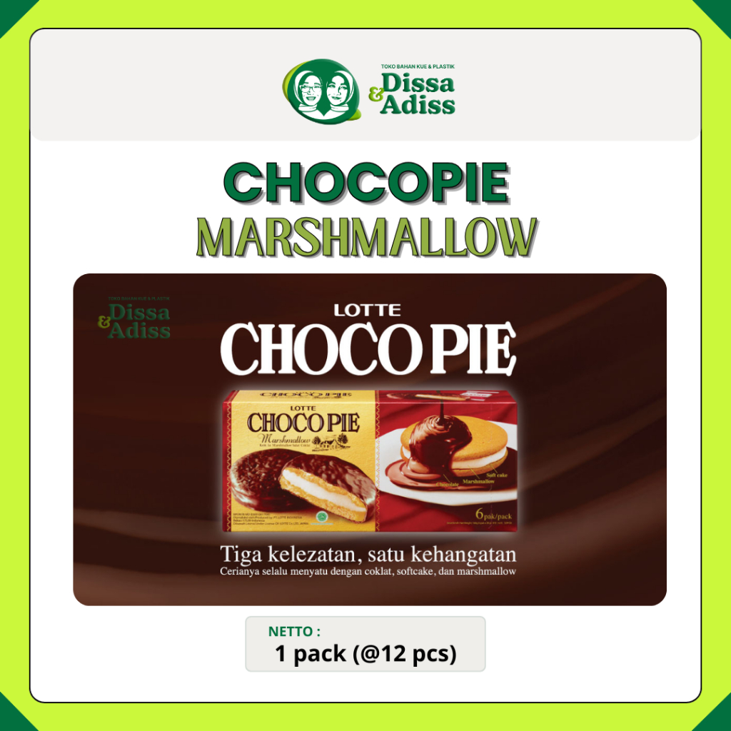 

Paket Chocopie Strawberry & Chocolate 1 pack | Tobaqdissa