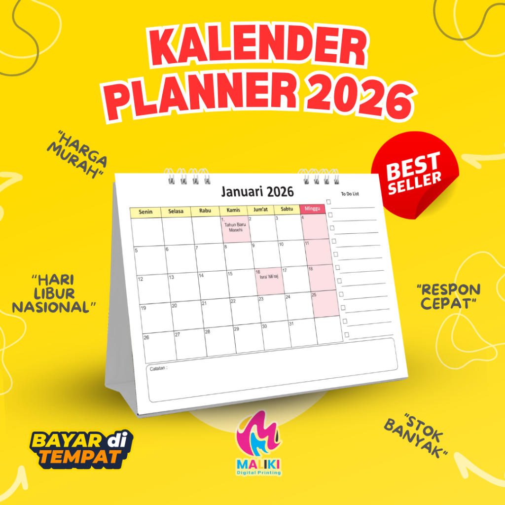 

Kalender Meja Planner Aesthetic 2026