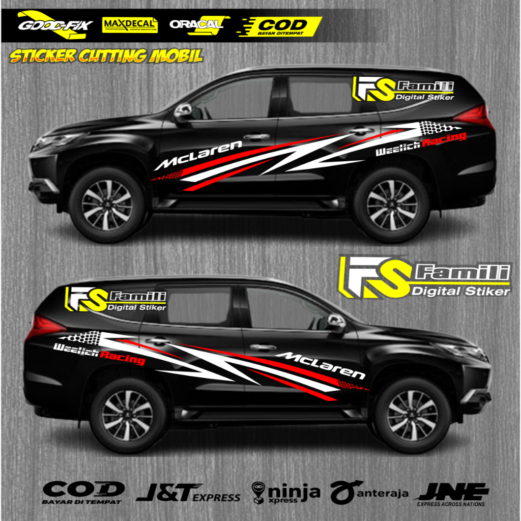 STICKER PAJERO SPORT AKSESORIS MOBIL PAJERO