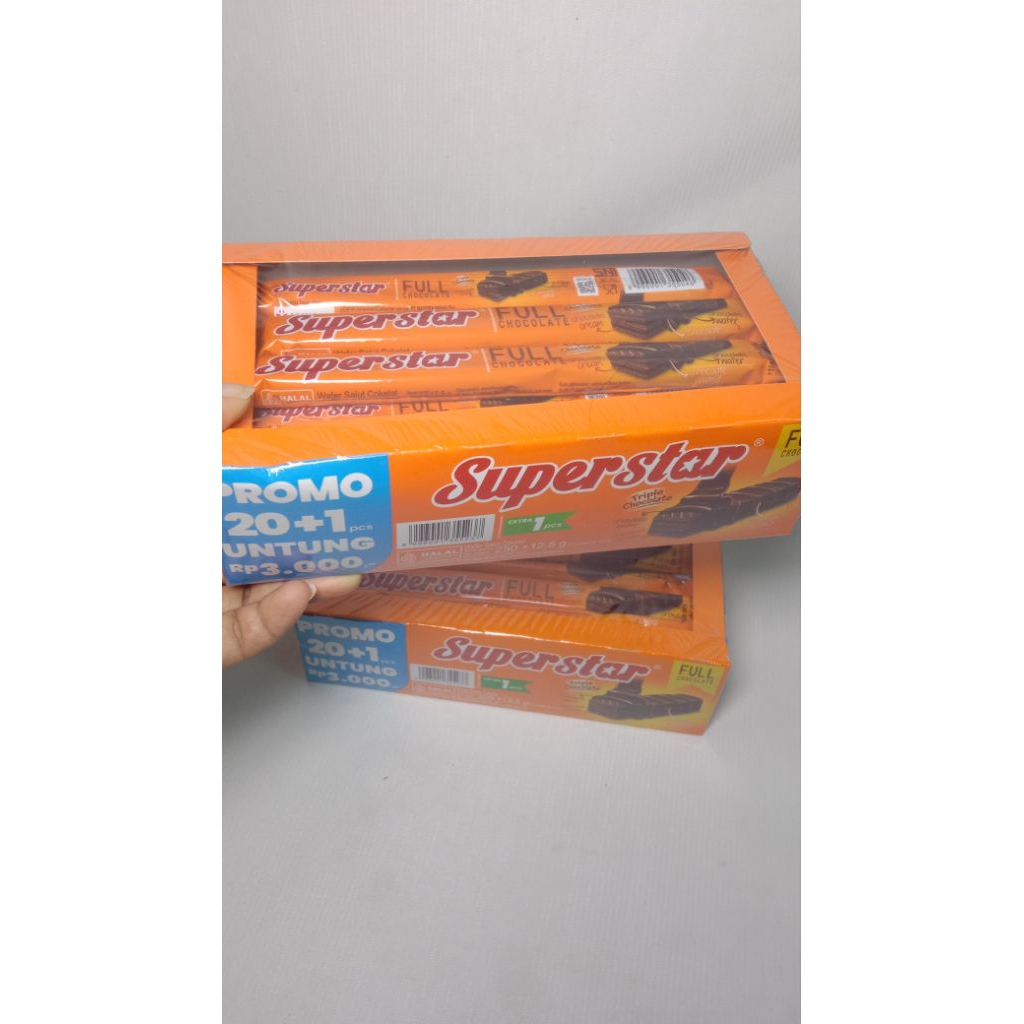 

Superstar coklat wafer berlapis coklat