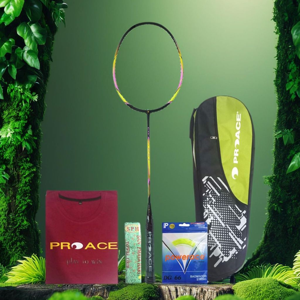 Raket Badminton ProAce Carbo Pro 1 Bonus Komplit Raket Pro Ace Carbo Pro 1
