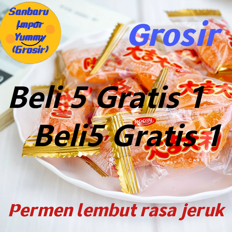 

[Grosir]【DAJIDALI】ORANGE CANDY / DA JI DA LI / PERMEN JERUK JELLY (18 Gram / Pcs) Makanan Ringan Impor Cina