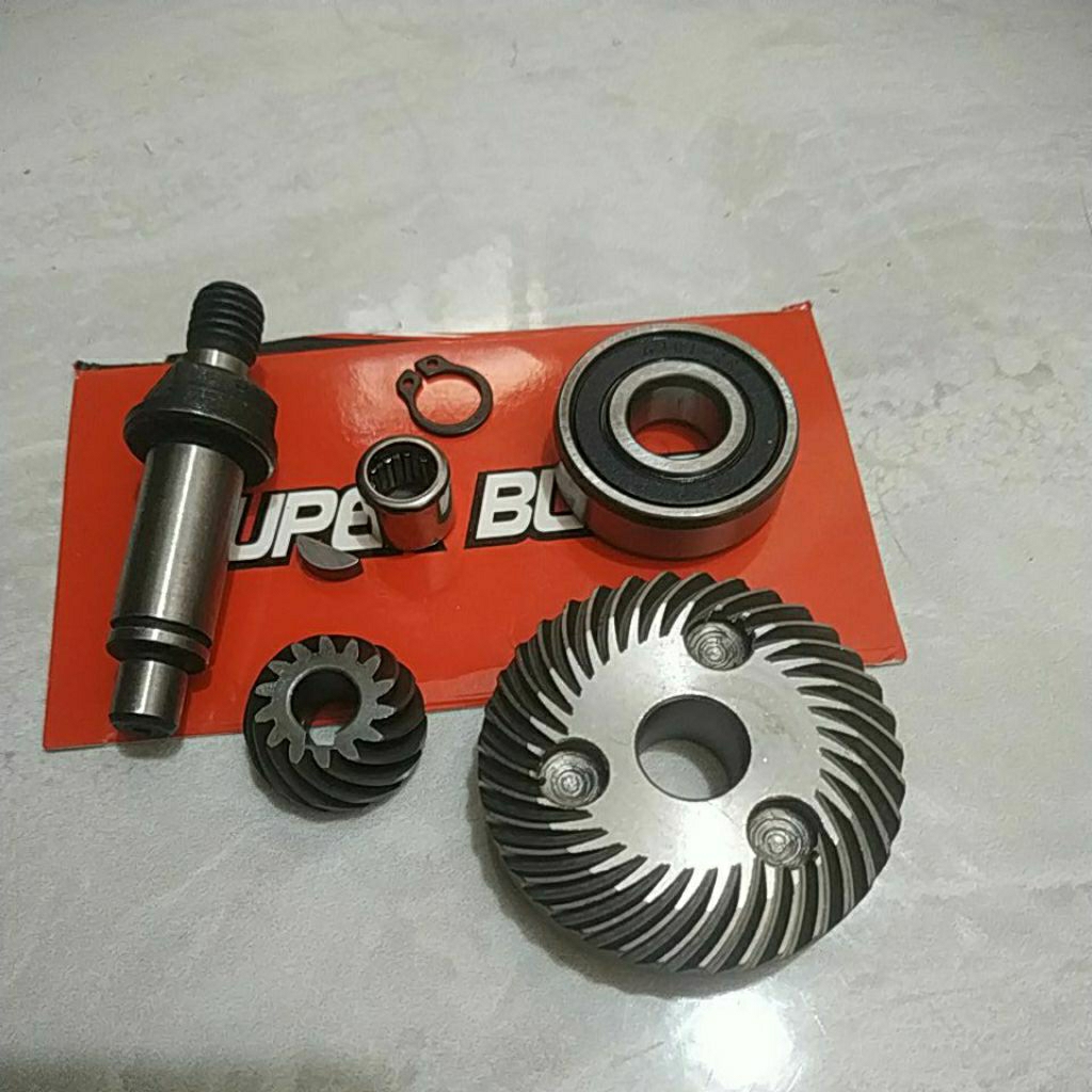sepaket as spindle+gear set+bearing gerinda makita m0900b/0910b