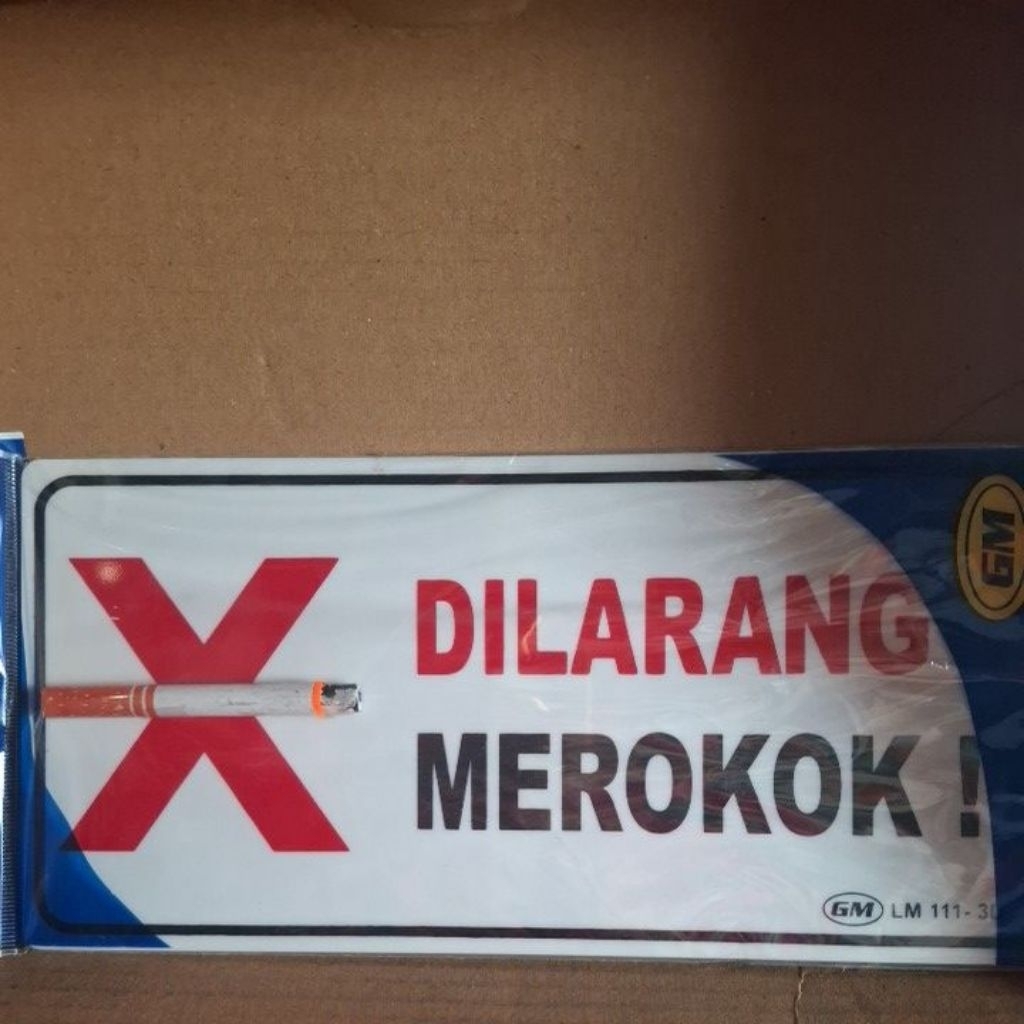 ((pcs) acrylic DILARANG MEROKOK GM LM 111-3D 25x12cm