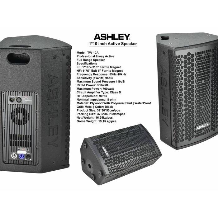 SPEAKER AKTIF ASHLEY TW 10A 10 INCH ORIGINAL ASHLEY
