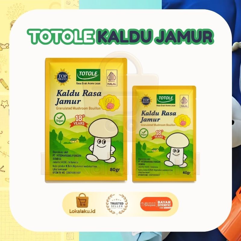 

Kaldu Jamur Totole 40gr 80gr Halal Alami [] Kaldu Vegetarian Non MSG untuk Masakan Lezat dan Sehat