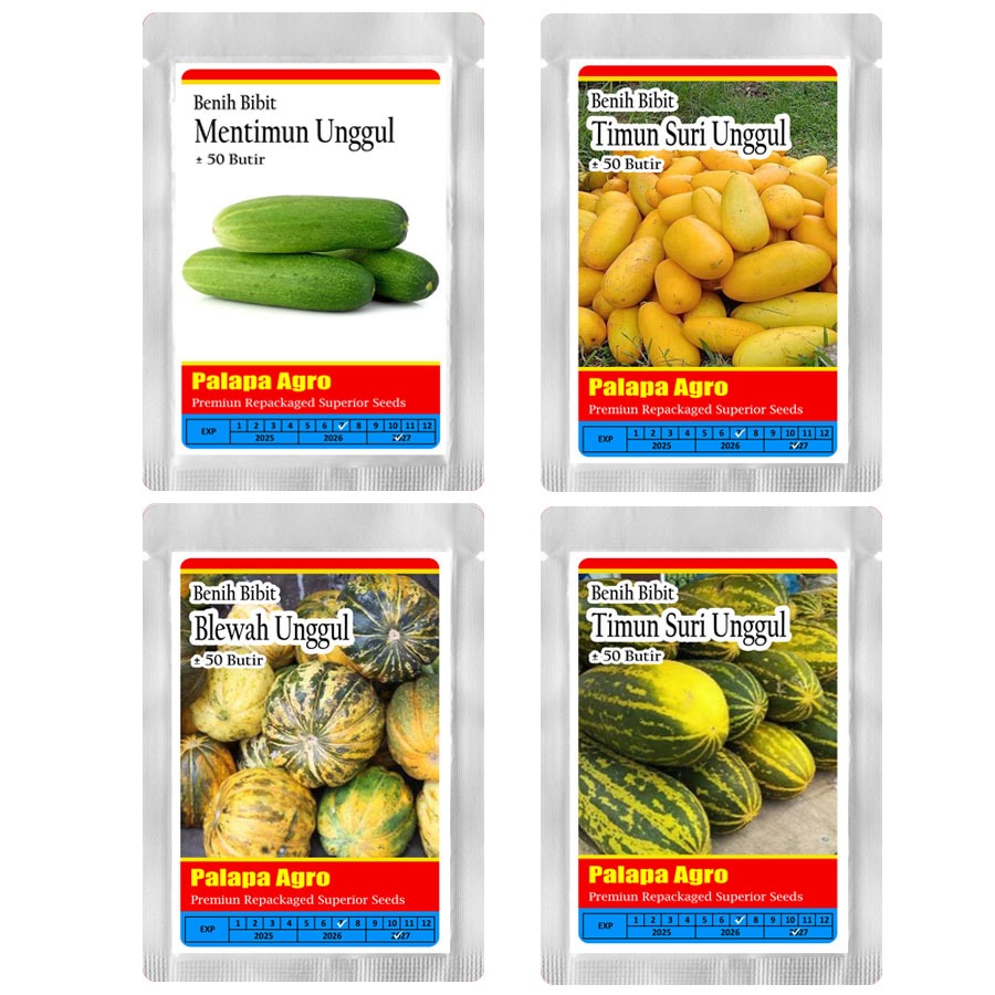 Aneka Benih Bibit Unggul : Mentimun - Timun Suri -Timun Lalap - Timun Hijau - Blewah