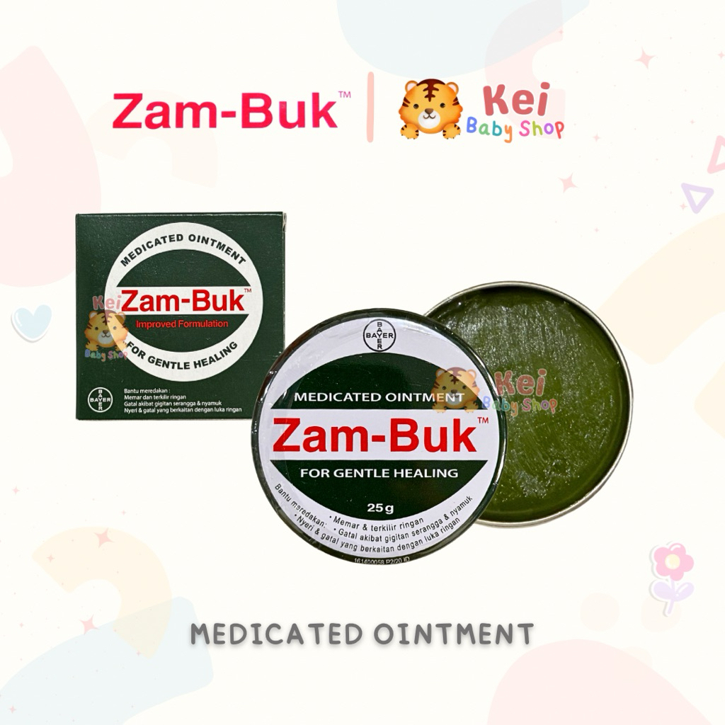 Zam-Buk Salep Original 8g 25g / Zambuk Obat Luka Memar Terkilir Gigitan Serangga / Zambuk Medicated 