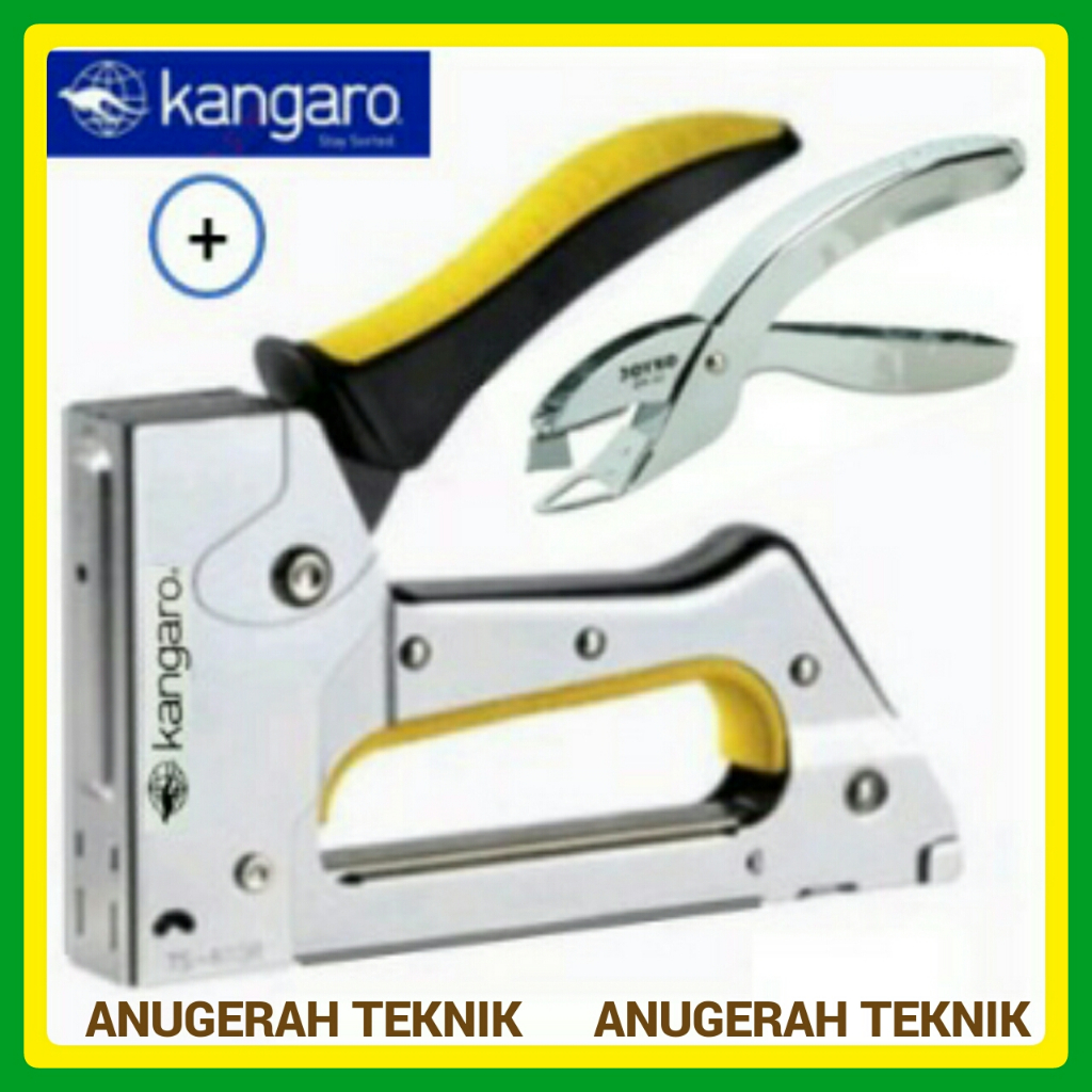 

Stapler Tembak Kangaro TS-610 Pakai isi staples 13/6 ; 13/8 ; 13/10 ; Dengan alat Pembuka / Pelepas / Pencabut Steples