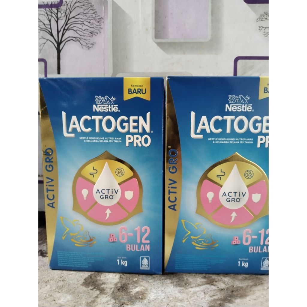 

Lactogen pro usia 6-12 ukuran 1kg exp Agustus-November 2026