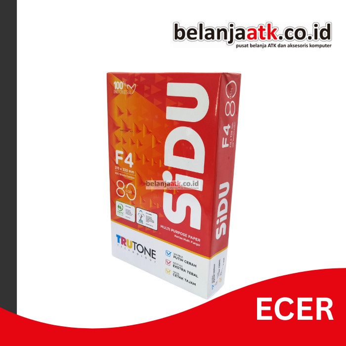 

[RIM] Kertas HVS Putih Sidu F4 80 Gram