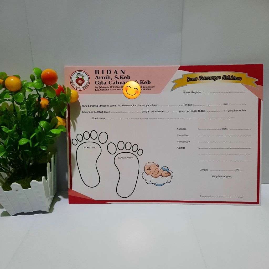 

Kartu Keterangan Lahir Bayi / Kartu Welcome Baby