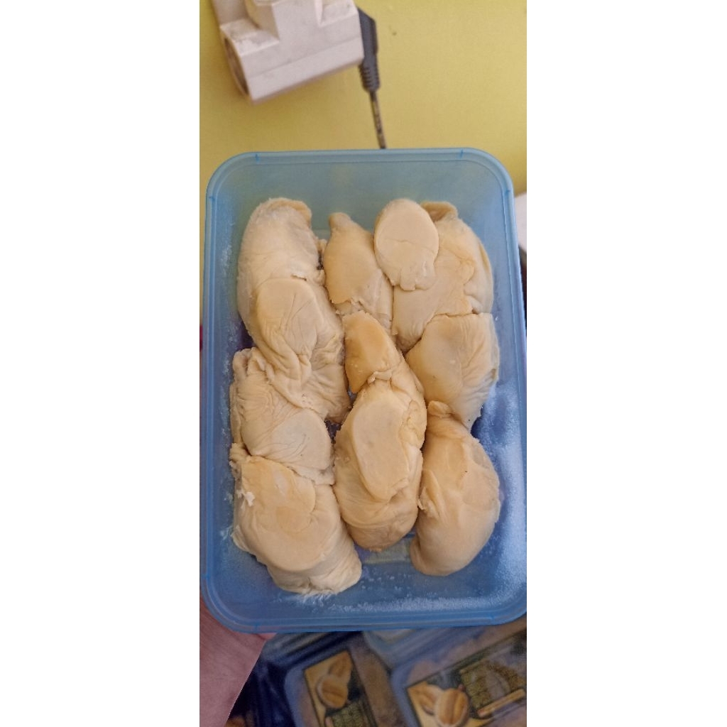 

Durian kupas sumatera premium kemasan 500 gram manis legit pekat di jamin ketagihan