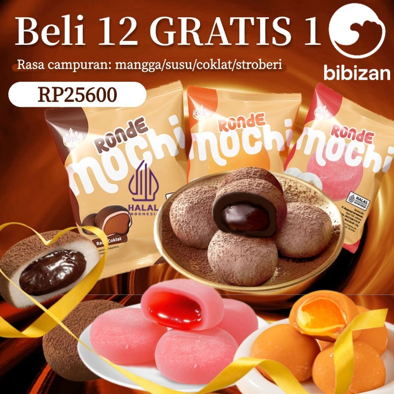 

BIBIZAN Cod 【Halal】Mochi Beli 12 GRATIS 4! Mochi Lembut isi Meledak!/Kue Mochi/Daifuku /Mochi Lembut dan Kenyal dimsum