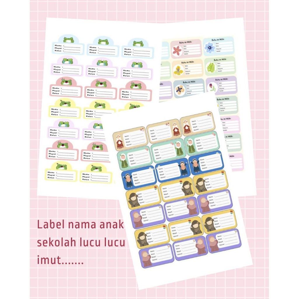 

Label nama lucu imut stiker nama anak name stiker murah tapi mewah