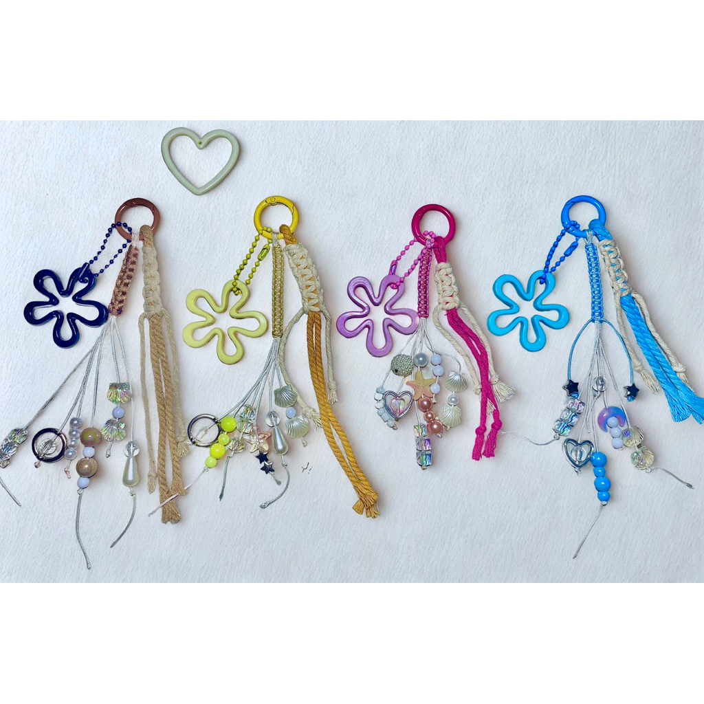 Gantungan Tas Tali Macrame | Gantungan Hp Gantungan Kunci Gantungan Tali Rajut #QueenMacrame#