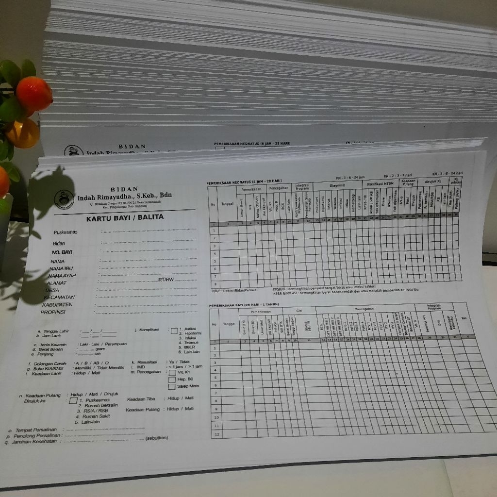 

Kartu Bayi / Balita Bahan HVS