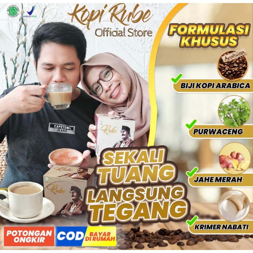 

BISA COD - Kopi Rube Asli Original BER POM Coffee Herbal 1 BOX